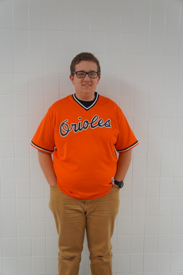 Junior Tony Sheaffer sports his Orioles pride the day after the O’s clinched the American League East division title with an 8-2 victory over the Toronto Blue Jays. This is the first time the Orioles have clinched the title in 17 years.
