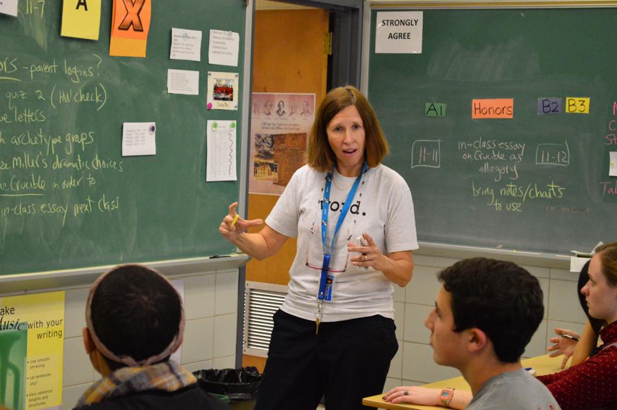 English teacher Debbie Hamilton teaches a lesson on SAT and Advanced Placement test-taking strategies Nov. 7.