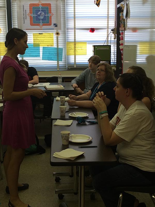 Teachers judged the cupcake wars to determine which cupcake would win.
