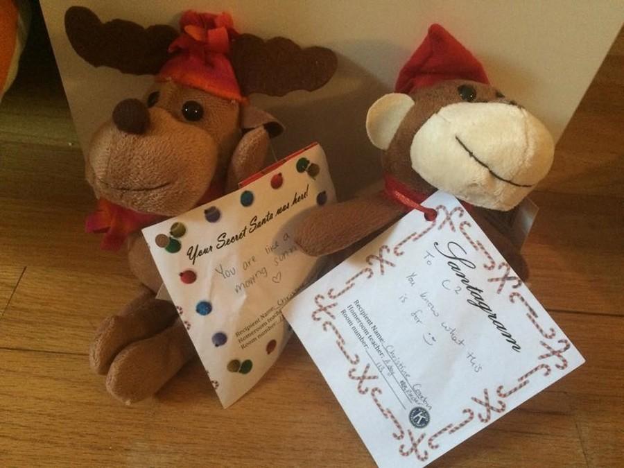 Notes are sent from friends attached to stuffed animals as a part of the Santagram fundraiser. The effort raised  over $100 for the Eliminate Project, which combats maternal/neonatal tetanus worldwide.
