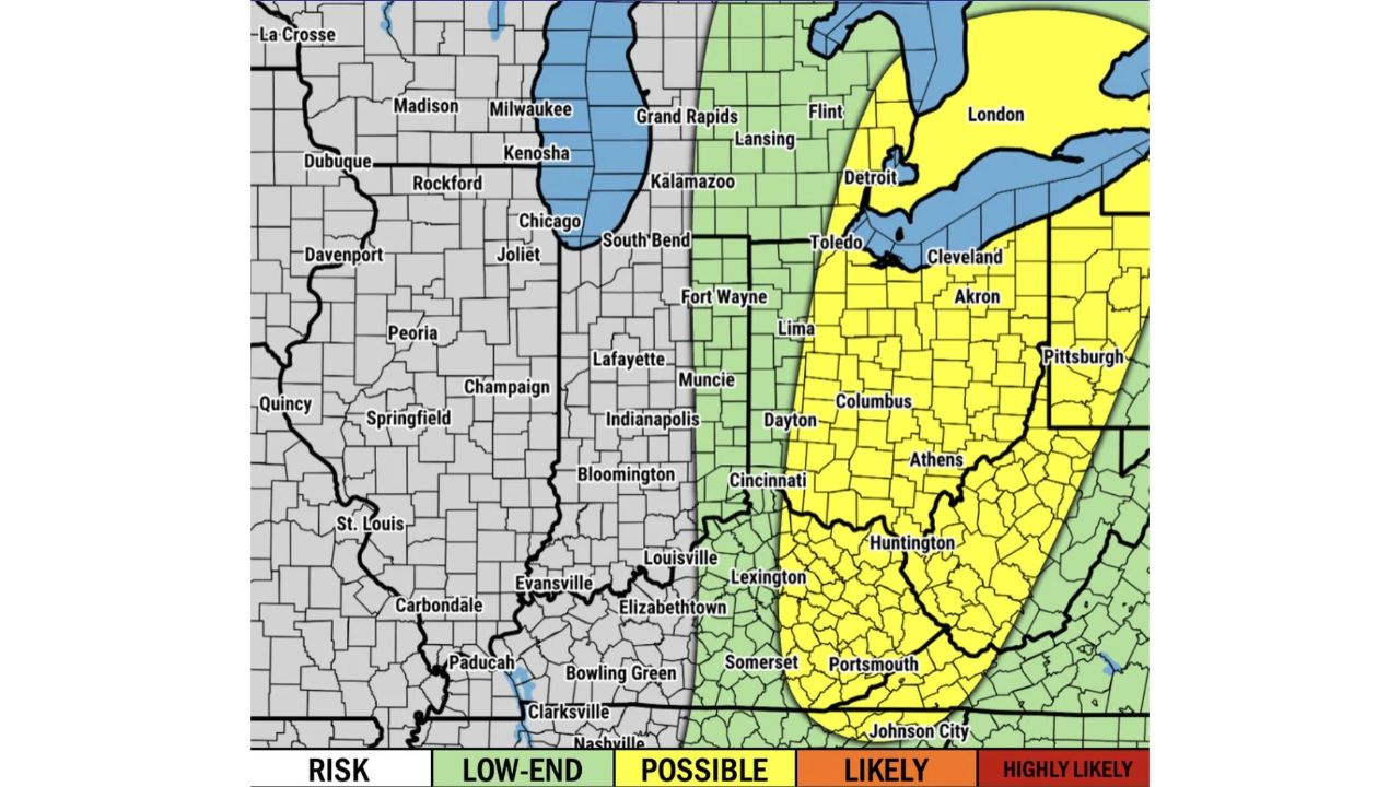 Cleveland, Columbus and Pittsburgh Sit Under “Possible” Tag as Saturday’s Damaging Wind Threat Gets a Likelihood Label