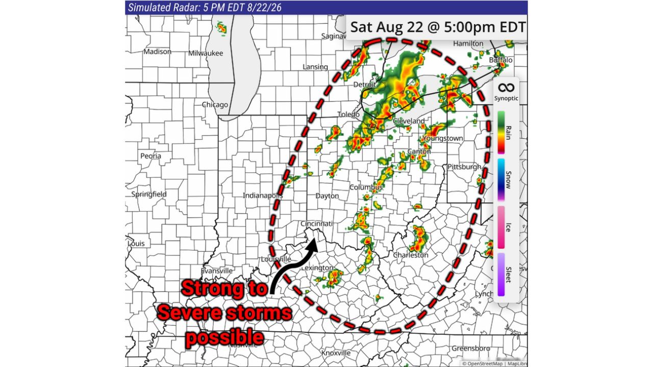 Cleveland, Columbus and Lexington Face Another Round of Strong to Severe Storms With Isolated Tornado Not Ruled Out