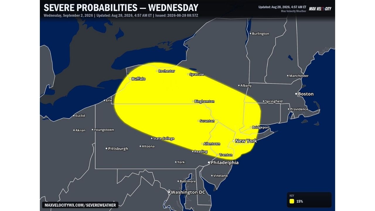 Rare Week Out Warning Fires as Powerful Jet Stream Threatens Buffalo to New York City Next Wednesday