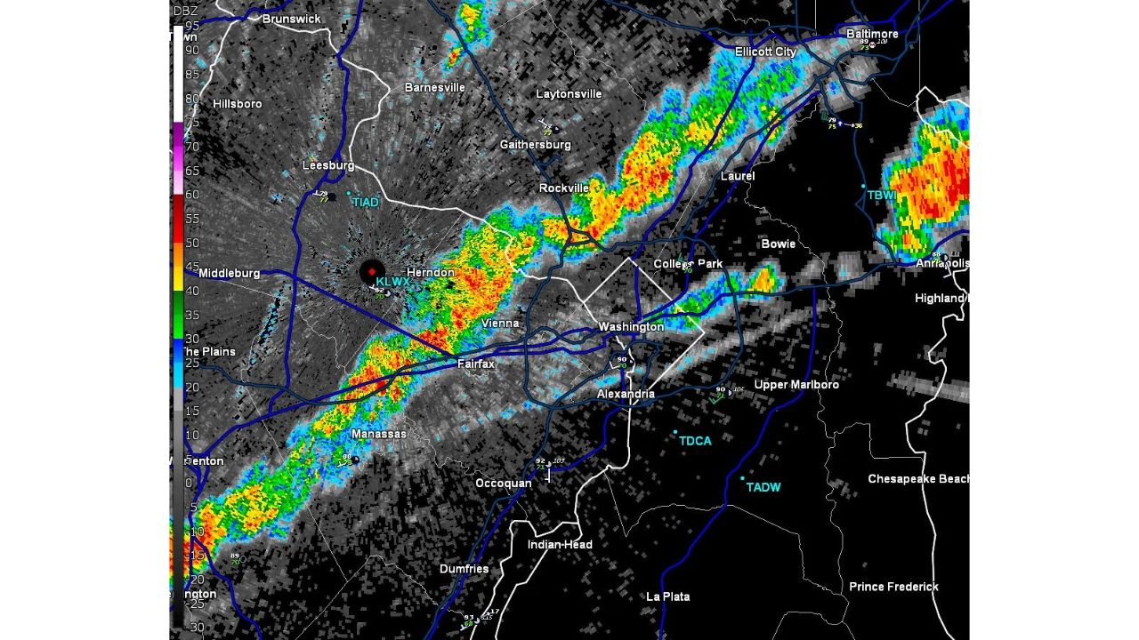 Washington, Rockville and Baltimore Watch Sub-Severe Storm Line Approach as Warnings Possible Over Next Two Hours