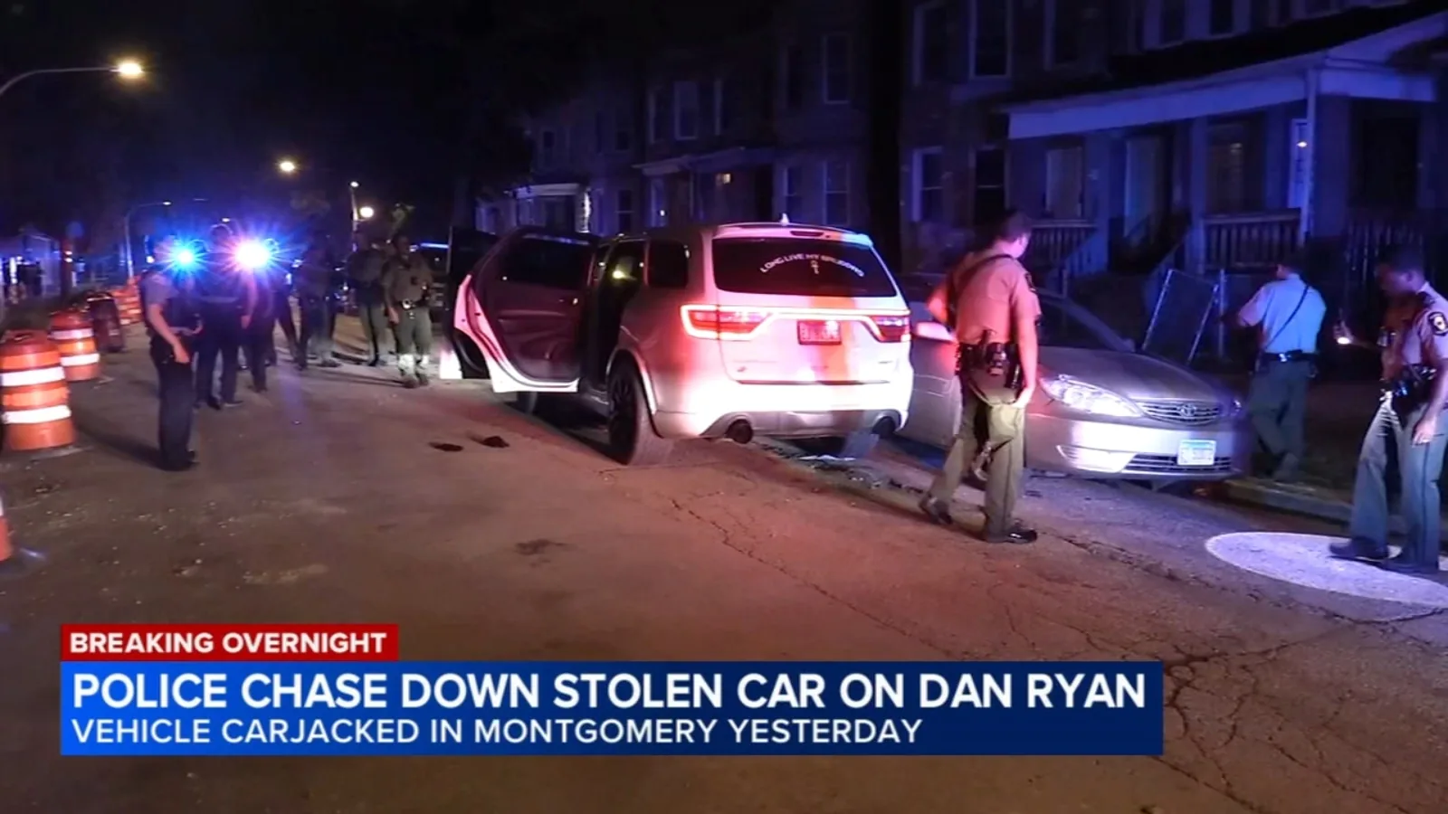 Three Suspects Taken Into Custody After Dan Ryan Expressway Chase in Chicago Ends With Stolen SUV Linked to Montgomery Carjacking Crash