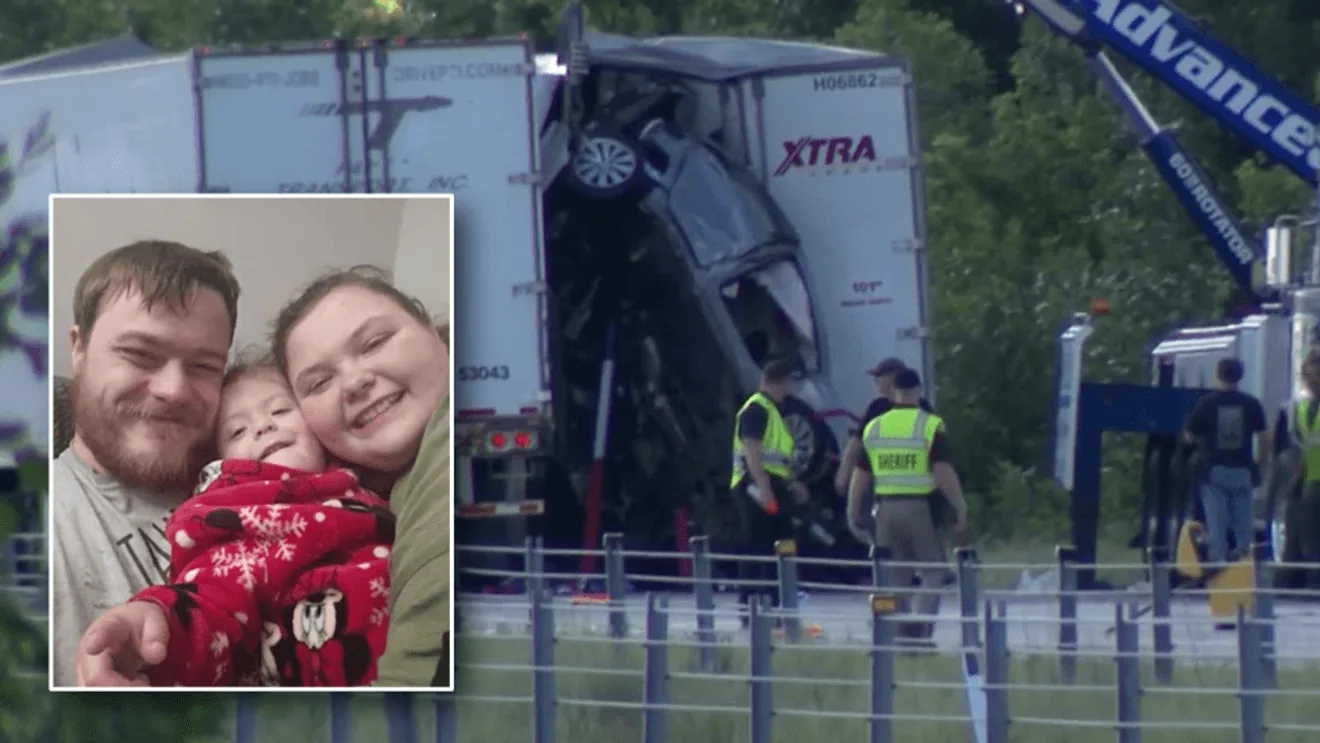 Wisconsin Family Survives Interstate 41 Pileup Near Slinger After Their Vehicle Is Wedged Vertically Between Two Semis in a Six-Vehicle Crash