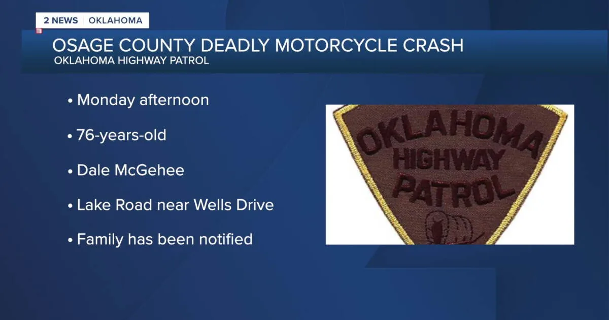 76-Year-Old Sand Springs Man Dies After Motorcycle Crash in Osage County as Oklahoma Troopers Investigate What Caused the Wreck